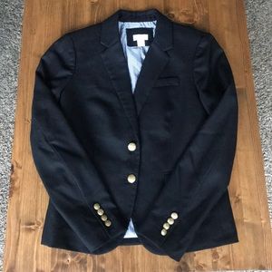 J Crew Factory school boy black gold button blazer